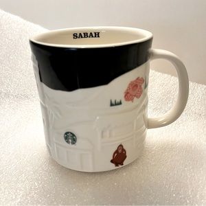Starbucks Sabah Malaysia Relief Coffee Cup  2013 Collectors Series Raised Design